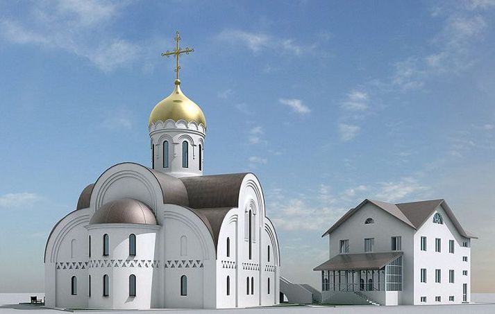 Rétttrúnaðarkirkjan á Mýrargötu.