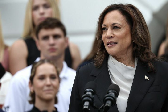 Kamala Harris varaforseti Bandaríkjanna verður líklega forsetaefni Demókrataflokksins.