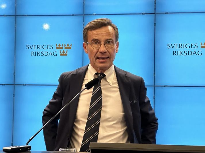 Hinn 58 ára Ulf Kristersson hefur stýrt hægriflokknum Moderaterna frá árinu 2017.