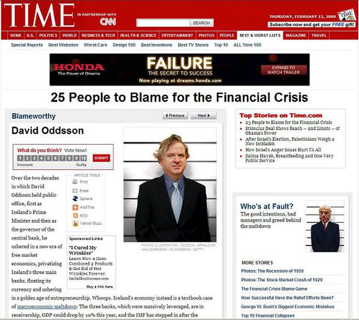 Með greininni er birt tölvugerð mynd af Davíð sem sakamanni.