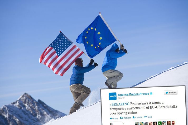 Köldu lofti andar á milli Bandaríkjanna og ýmissa Evrópuþjóða vegna ásakana um njósnir af hálfu bandaríkjamanna.