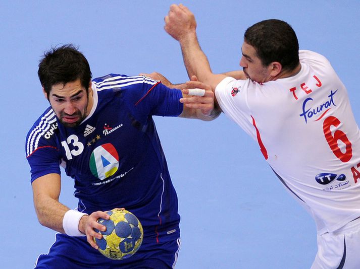 Nikola Karabatic í leiknum á móti Túnis í dag.