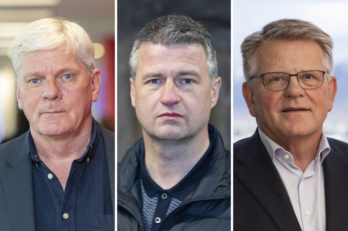 Kristinn, Jóhannes og Björgólfur sem nú hefur svarað Kristini af ísmeygilegri hörku.