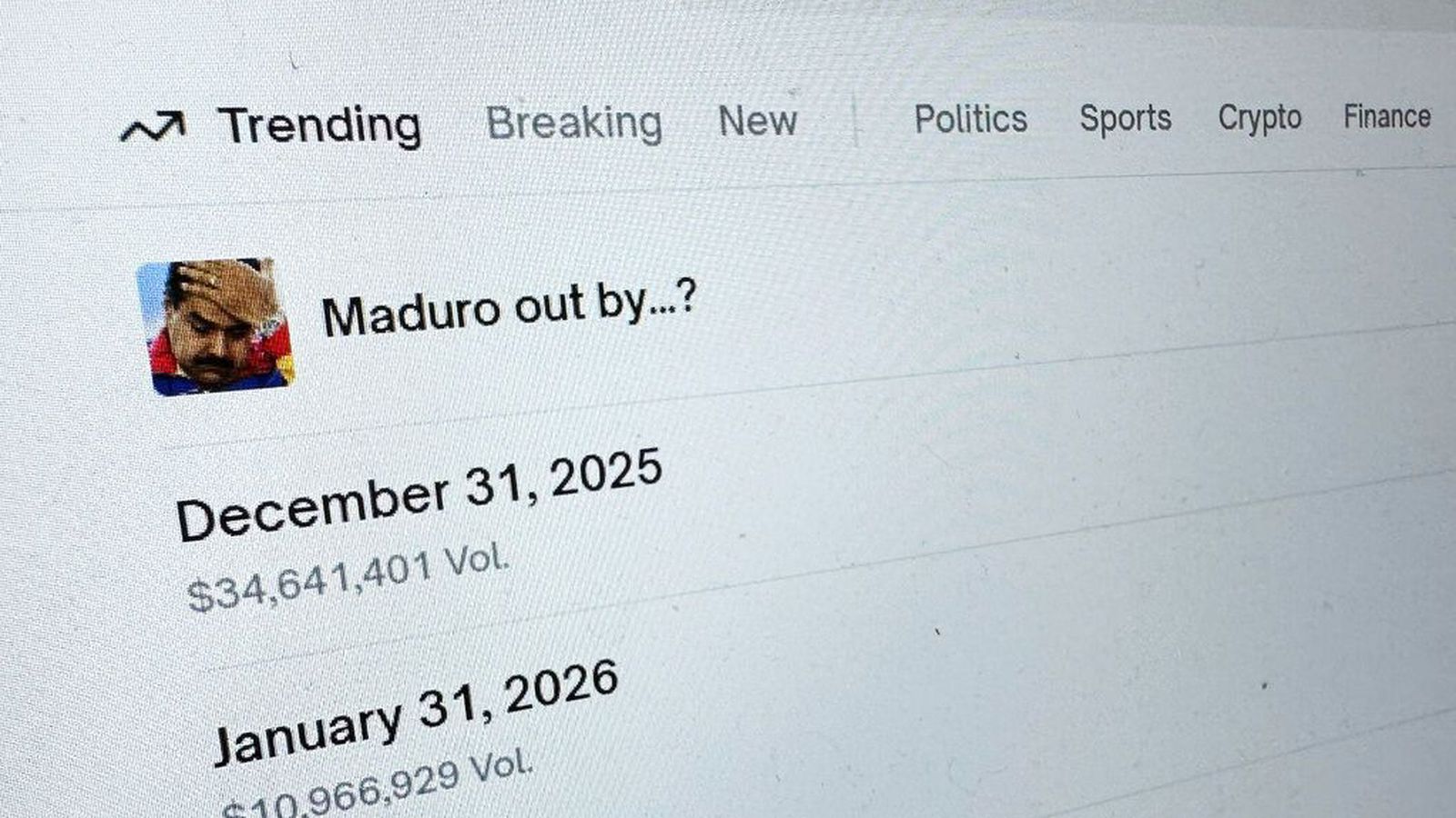Hand­taka her­mann sem veðjaði á að Maduro yrði tekinn