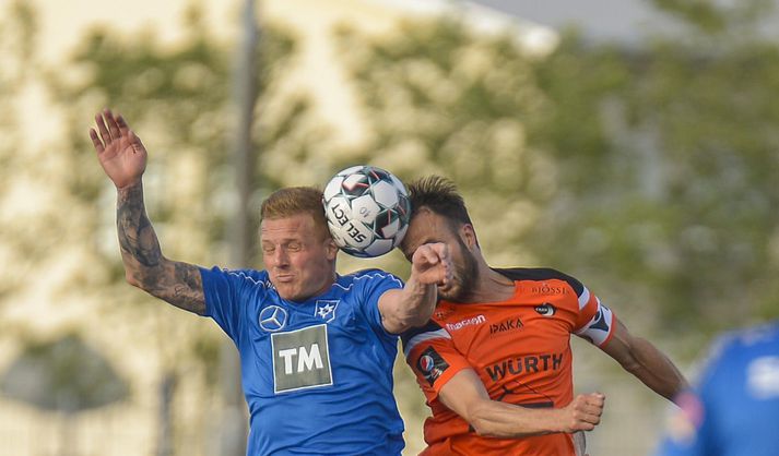 Guðjón Baldvins (t.v.) var frábær í liði Stjörnunnar í gærkvöld.