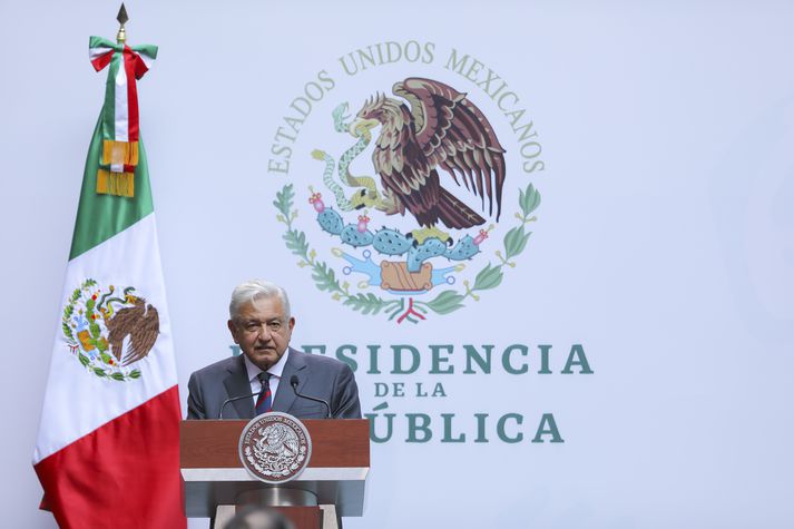 Andres Manuel Lopez Obrador, forseti Mexíkó ávarpaði þjóð sína í dag.