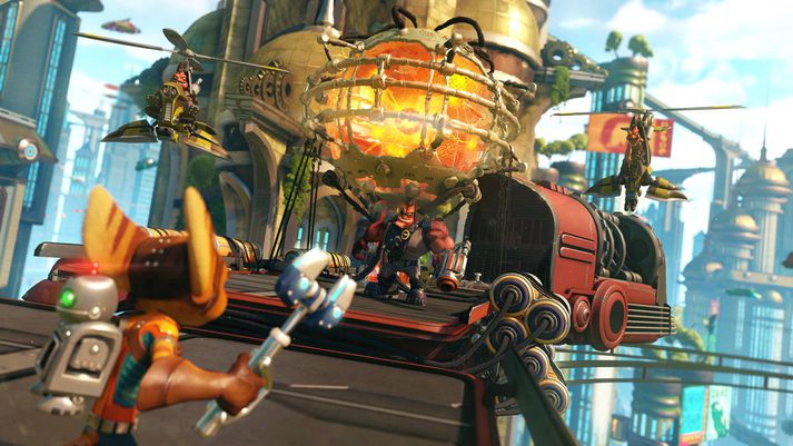 Ratchet og Clank mæta óvinum sínum á nokkrum plánetum.