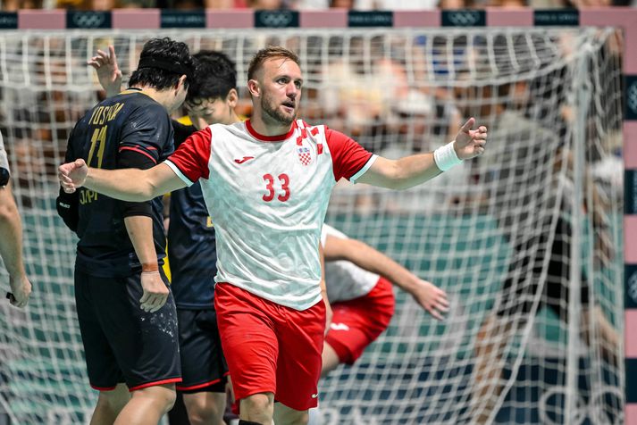 Luka Cindric í leiknum gegn Japan.