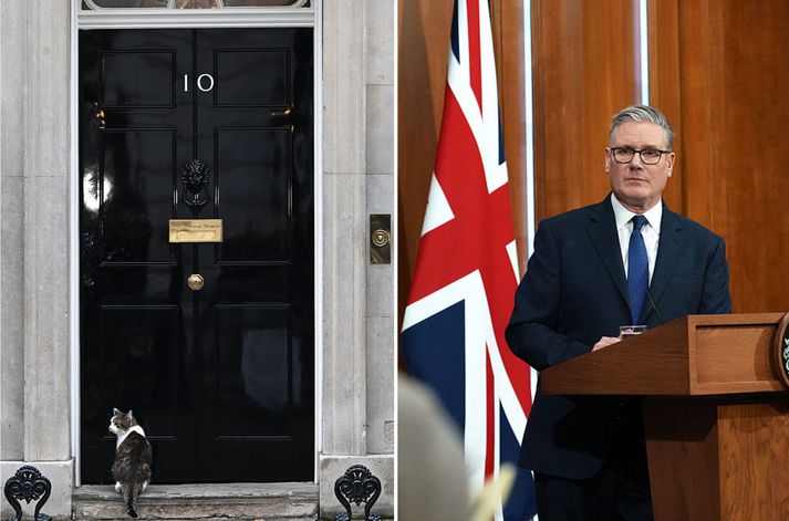 Larry hefur þjónustað sex mismunandi forsætisráðherra, sá fyrsti var David Cameron og kom þeim víst vel saman. 