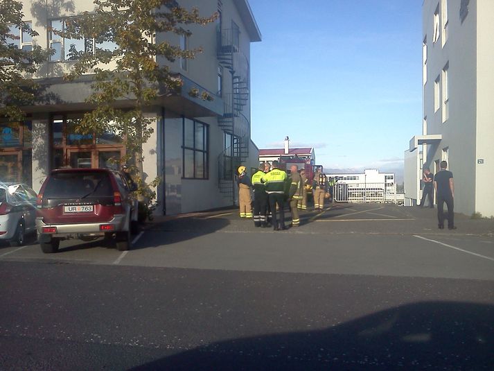Þegar slökkvilið mætti á staðinn var þar enginn eldur til að kljást við.