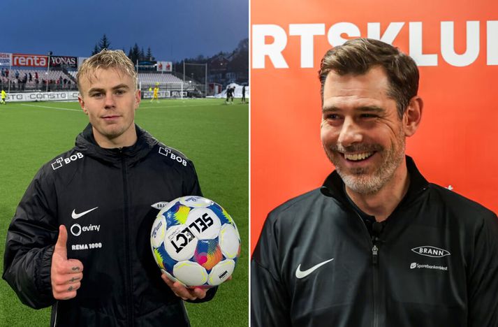 Kristall Máni skoraði þrennu fyrir Brann í gær. Liðið spilar undir stjórn Freys Alexanderssonar