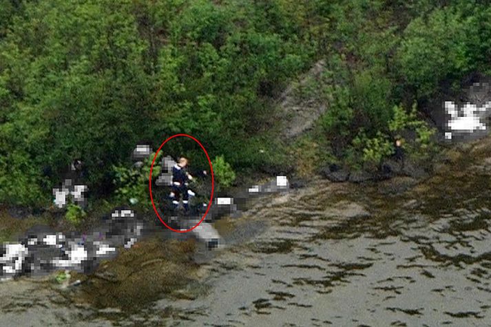Anders myrti að minnsta kosti 85 ungmenni á eyjunni Útey. Hægt er að sjá myndina stærri með því að smella á hana.
