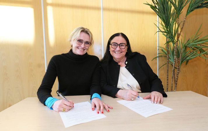 Heiða Björg og Inga Sæland.