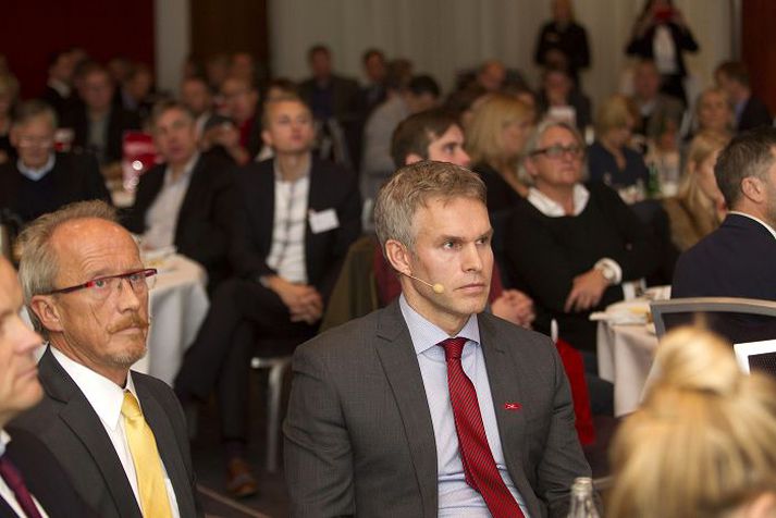 Ingólfur Bender, forstöðumaður Greiningar, kynnti þjóðhagsspá á Hilton Reykjavík Nordica.