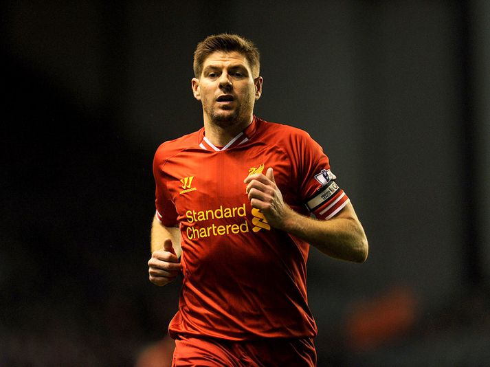 Steven Gerrard, fyrirliði Liverpool.