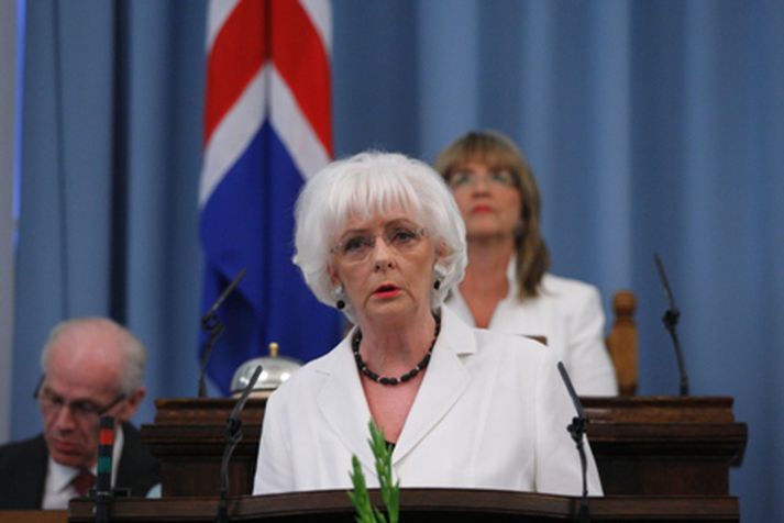 Jóhanna Sigurðardóttir lagði ríka áherslu á að AGS réði ekki för í efnahagsmálum Íslendinga. Mynd/ Stefán.