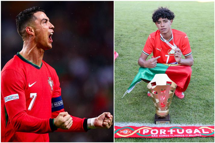 Ronaldo yngri er nú þegar farinn að skora mörk fyrir Portúgal