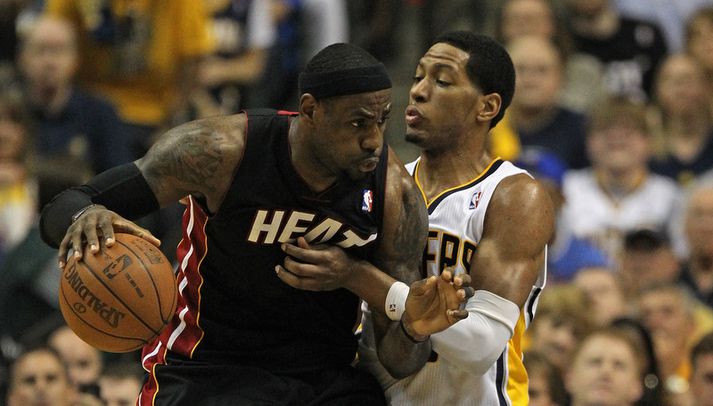 Lebron James var magnaður í kvöld.