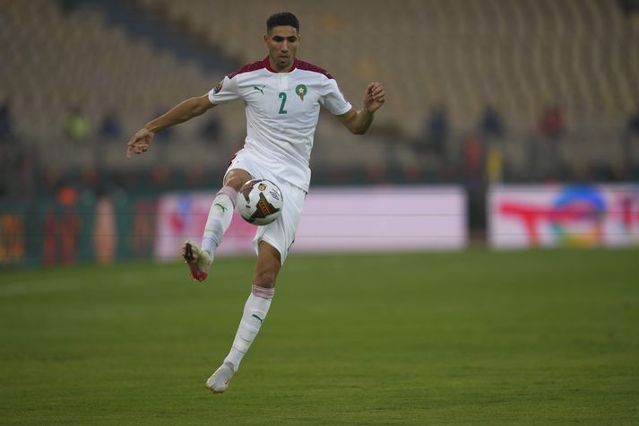 Achraf Hakimi skoraði fyrir Marokkó í kvöld.