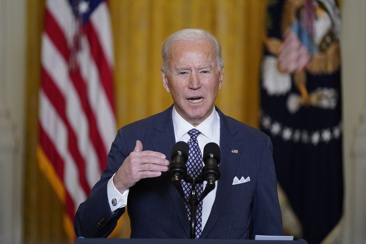 Joe Biden, forseti Bandaríkjanna, sagði lýðræðið eiga undir högg að sækja í heiminum.