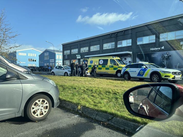 Viðbúnaður á vettvangi. 