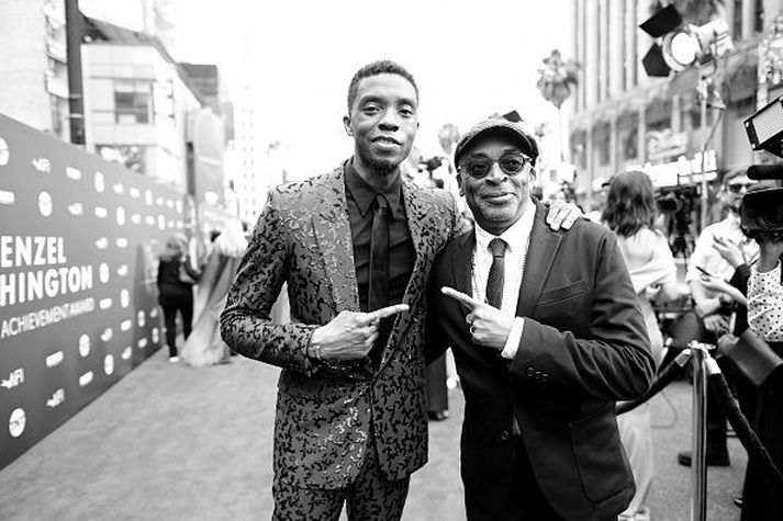 Chadwick Boseman og Spike Lee á síðasta ári.