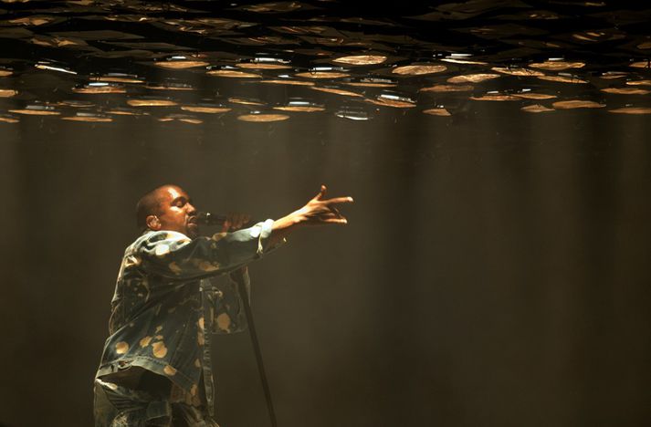 Kanye West á Glastonbury.