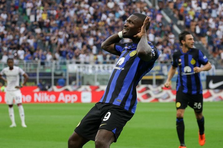 Franski framherjinn Marcus Thuram skoraði og lagði upp í stórsigri Inter í dag