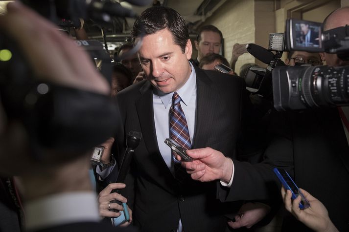 Devin Nunes liggur undir gagnrýni fyrir að hlaupa til Trump með upplýsingar úr rannsókn þingnefndar á tengslum samstarfsmanna hans við Rússland.