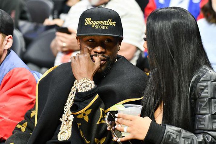 Floyd Mayweather á NBA-leik fyrr í vetur.