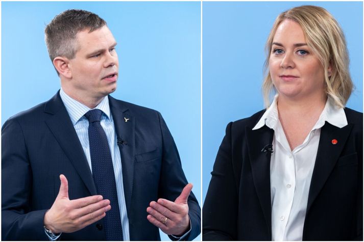 Nýr bæjarstjóri, Vilhjálmur Árnason, lætur minnihlutann ekki eiga neitt inni hjá sér og svarar Guðnýju Birnu, oddvita Samfylkingarinnar, fullum hálsi.
