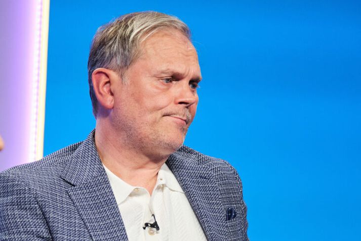 Guðmundur Benediktsson var að missa röddina þegar mörkin duttu inn hvert á fætur öðru.