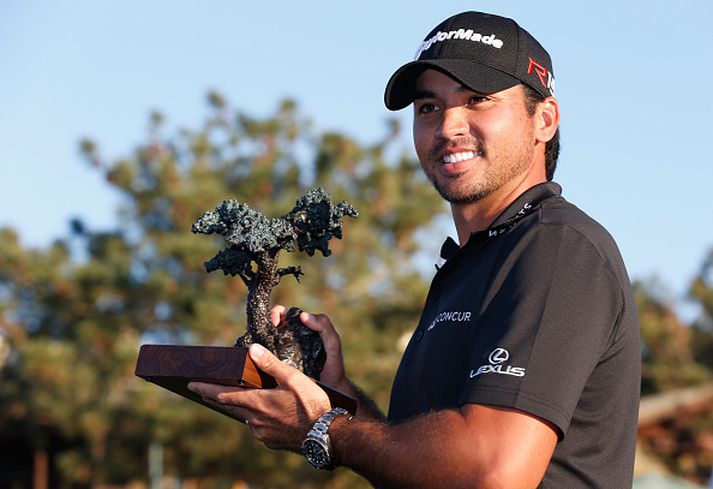 Jason Day hafði ástæðu til þess að brosa í kvöld.