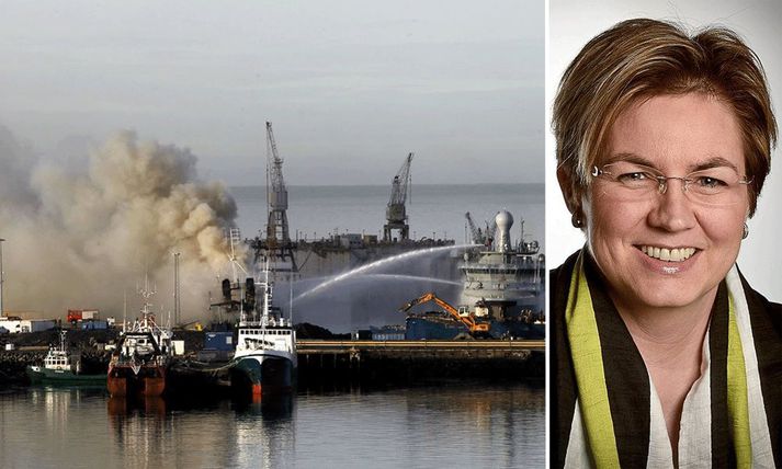 Guðrún Ágústa Guðmundsdóttir segist vona að svifryksmengunin frá skipinu hverfi í dag.