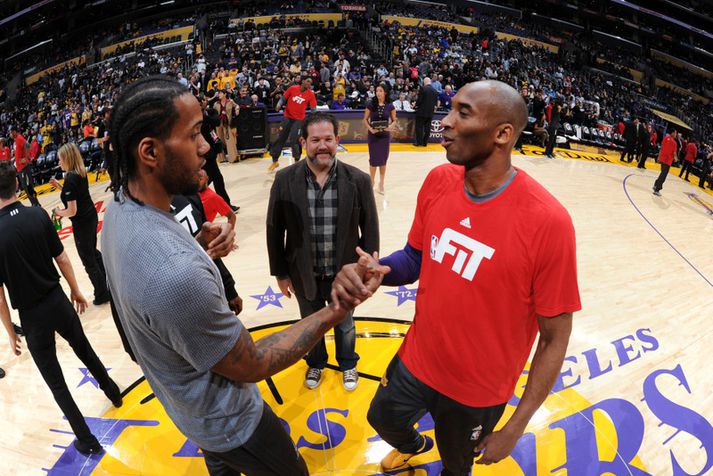 Kawhi Leonard og Kobe Bryant mættust oft á körfuboltavellinum og voru miklir vinir utan hans.