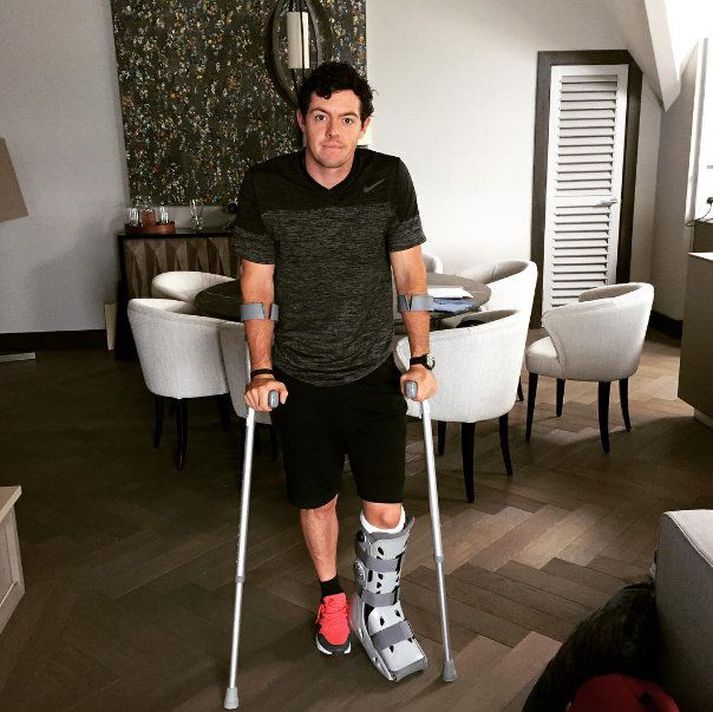 Rory McIlroy tekur því rólega heima fyrir þessa dagana.