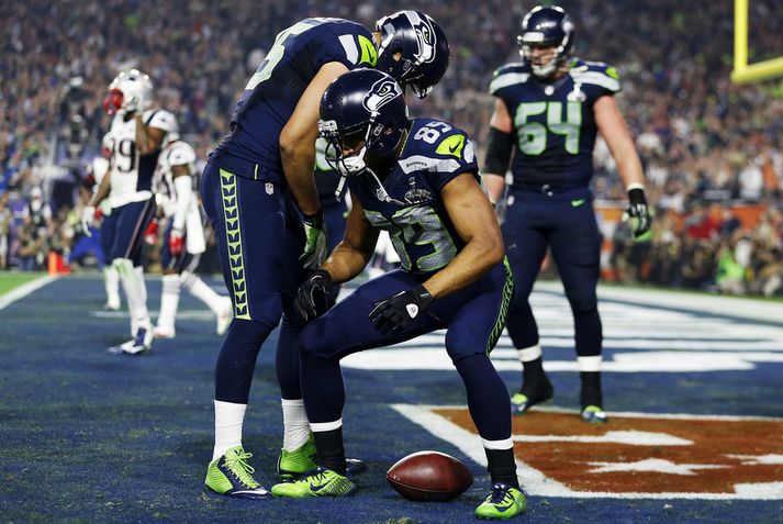 Doug Baldwin skoraði snertimark og fagnaði á ósmekklegan hátt.
