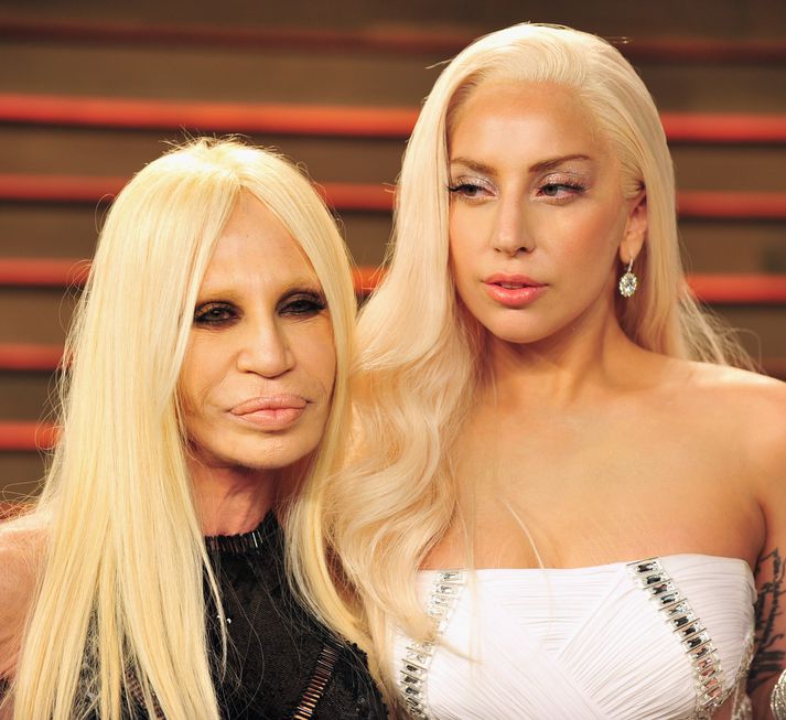 Donatella og Gaga eru góðar vinkonur.