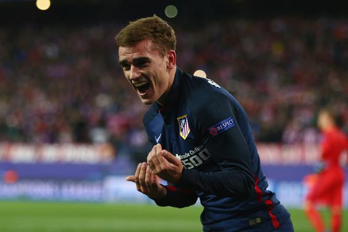 Griezmann var hetja Atlético Madrid í kvöld.