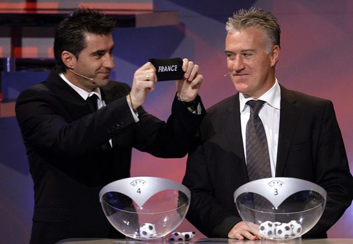 Theodoros Zagorakis og Didier Deschamps.