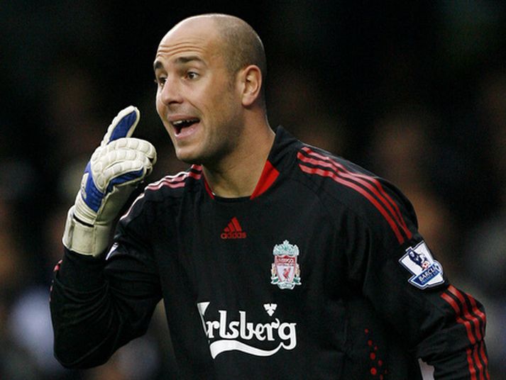 Pepe Reina, markvörður Liverpool.