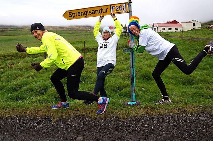 Anna Sigríður, Christine og María hlaupa í fimm klukkustundir á dag án þess að stoppa.