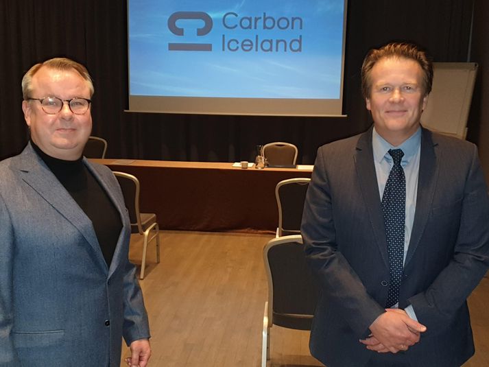 Eyjólfur Lárusson framkvæmdastjóri og Hallgrímur Óskarsson stjórnarformaður Carbon Iceland