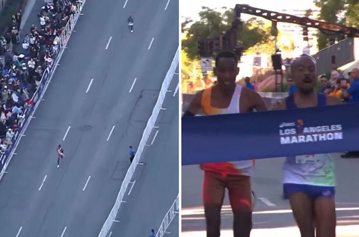 Eins og sjá má var talsverður munur á fremstu tveimur mönnum í lokin en Nathan Martin tókst að vinna upp þann mun og koma sekúndubrotum á undan í mark.