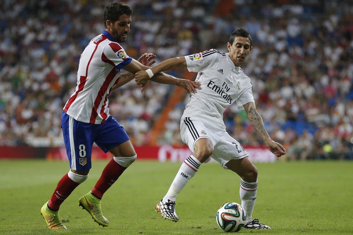 Di María í fyrri leik Atletico Madrid og Real Madrid um Ofurbikarinn.