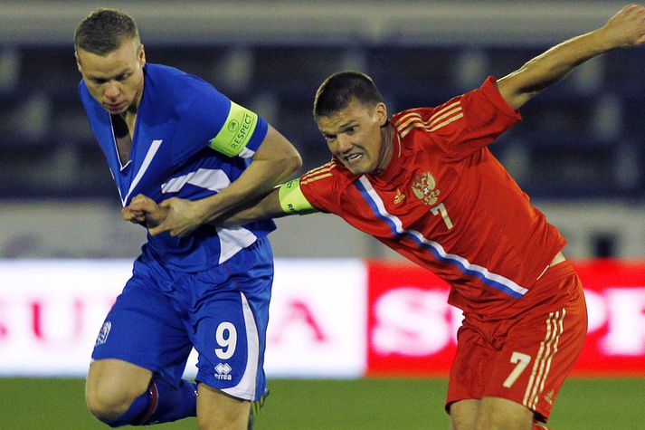 Kolbeinn Sigþórsson í leiknum í gær.