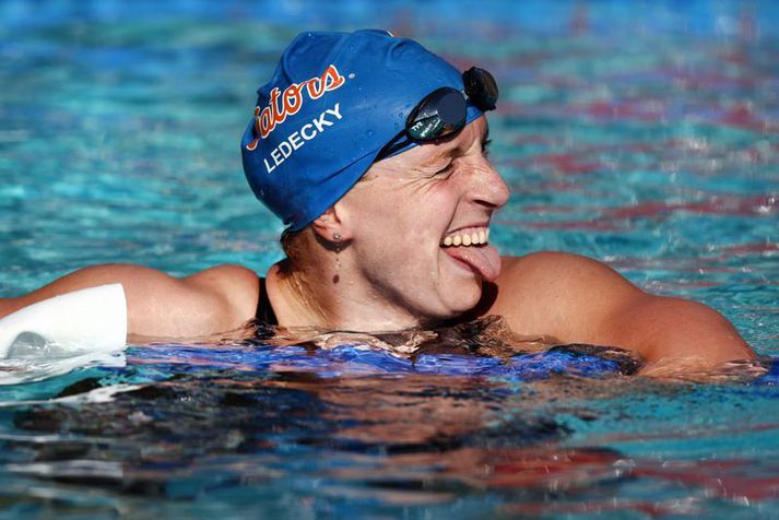 Katie Ledecky er algjör yfirbuðarmanneskja í sögu 800 metra skriðsunds kvenna.