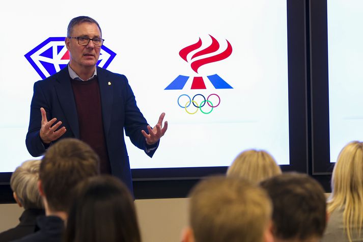 Willum Þór Þórsson, forseti ÍSÍ, kynnir nýja sjóðinn.