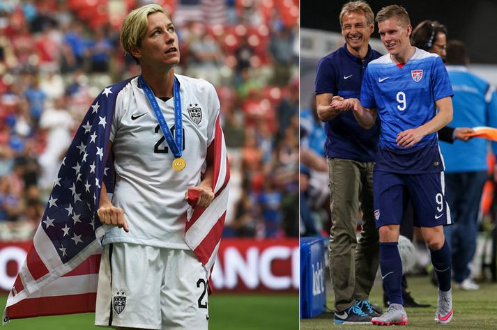 Abby Wambach, Jürgen Klinsmann og Aron Jóhannsson.