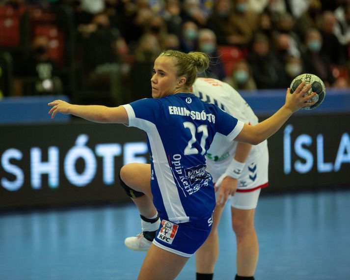 Sandra Erlingsdóttir átti stórleik í dag.